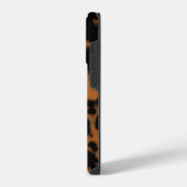 Tortoise Shell Print, Sable Dark Amber Brown iPhone Hoesje (Linkerkant)