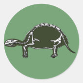 tortoise skelet ronde sticker (Voorkant)