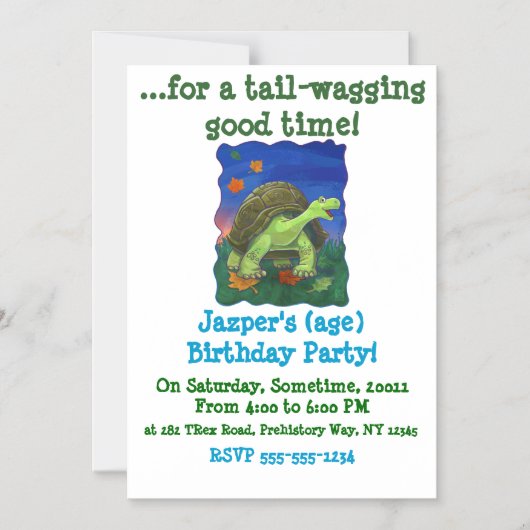 Tortoise Stationery Magnetische Uitnodiging (Voorkant)