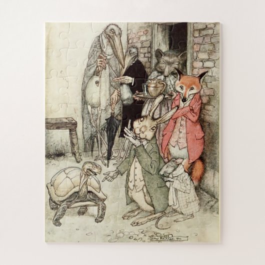  Tortoise & The Hare van Arthur Rackham Legpuzzel (Verticaal)