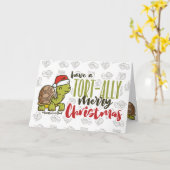 Tortoise Toorally Merry Christmas Kaart (Gele Bloem)