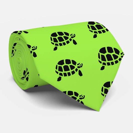 Tortoise Turtle Animal  Wood Engraving Stropdas (Opgerold)