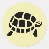 Tortoise Turtle Ronde Sticker (Voorkant)