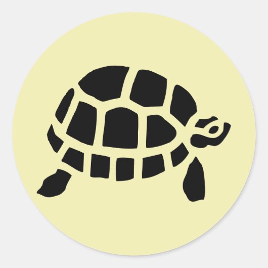 Tortoise Turtle Ronde Sticker (Voorkant)