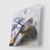 Tortoise Vierkante Klok (Hoek)
