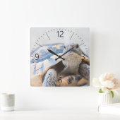 Tortoise Vierkante Klok (Huis)