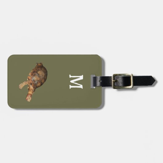 Tortoise - voeg bagagelabel monogram toe (Voorkant horizontaal)