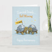 Tortoises anniversary Turtle 11th wedding Kaart (Voorkant)