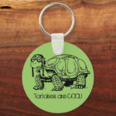 Tortoises zijn COOL. Button Sleutelhanger (Voorkant)
