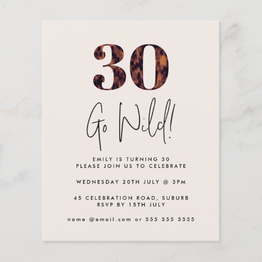 Tortoiseshel 30e begrotingsdocument van Birthday U (Voorkant)