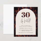 Tortoiseshel Arch Wild 30 Birthday Budget Invite (Voorkant / Achterkant)