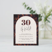 Tortoiseshel Arch Wild 30 Birthday Budget Invite (Staand voorkant)