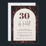 Tortoiseshel Arch Wild 30th Birthday Invitation Kaart<br><div class="desc">Kan volledig worden aangepast aan uw behoeften.
© Gorjo Design. Gemaakt voor je via het Zazzle platform. 

// Hulp nodig bij het aanpassen van uw ontwerp? Heb je andere ideeën? Je kunt me direct aanraken (Zoe).</div>