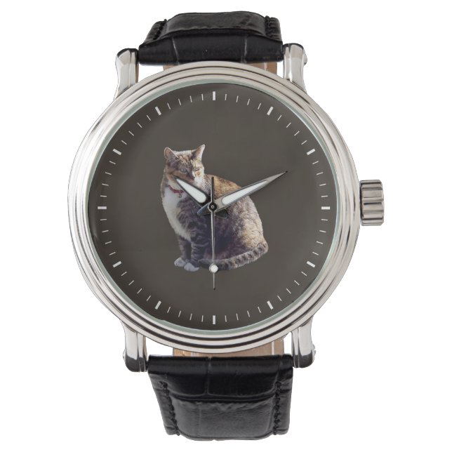 Tortoiseshel Cat Horloge (Voorkant)
