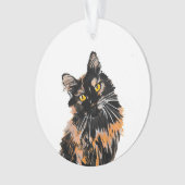 Tortoiseshel Cat Ornament (voorkant)
