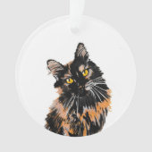 Tortoiseshel Cat Ornament (voorkant)