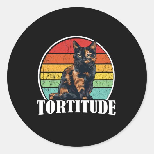 Tortoiseshel Cat Ronde Sticker (Voorkant)