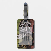 Tortoiseshel en Silver Tabby Cats Bagagelabel (Achterkant verticaal)