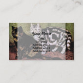 Tortoiseshel en Silver Tabby Cats Visitekaartje (Achterkant)