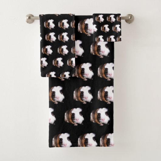 Tortoiseshel Guinee Pigs Pattern Bad Handdoek (Insitu)