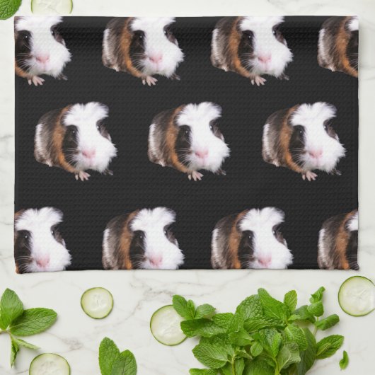 Tortoiseshel Guinee Pigs Pattern, Tea Towel Theedoek (Gevouwen)