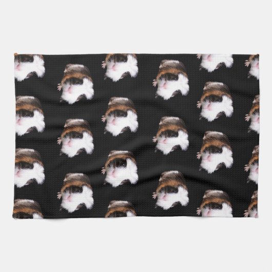 Tortoiseshel Guinee Pigs Pattern, Tea Towel Theedoek (Horizontaal)
