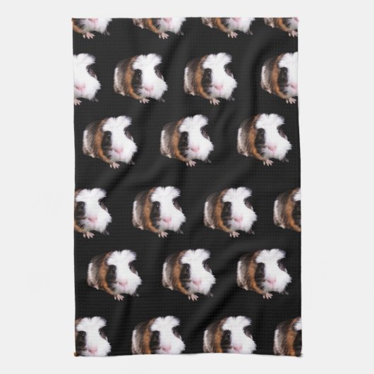 Tortoiseshel Guinee Pigs Pattern, Tea Towel Theedoek (Verticaal)