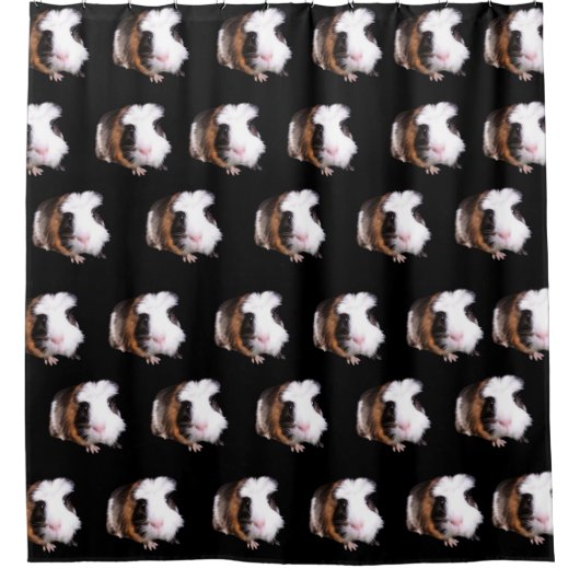 Tortoiseshel Guinee Pigs, Shower Curtain Douchegordijn (Voorkant)