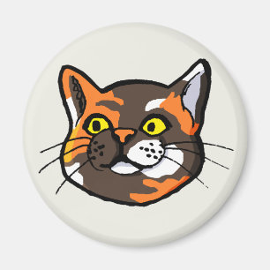 Tortoiseshel Kat Drawing Fridge Magnet
