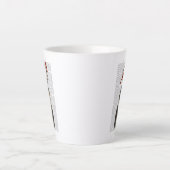 Tortoiseshel Kat met Antlers en Rode vogels Latte Mok (Voorkant)