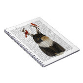 Tortoiseshel Kat met Antlers en Rode vogels Notitieboek (Rechterzijde)