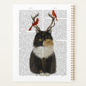 Tortoiseshel Kat met Antlers en Rode vogels Planner (Achterkant)