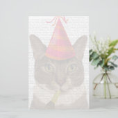 Tortoiseshel Kat met partijdig Pet Briefpapier (Staand voorkant)