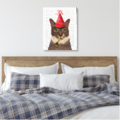 Tortoiseshel Kat met partijdig Pet Canvas Afdruk (Insitu (Slaapkamer))