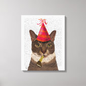 Tortoiseshel Kat met partijdig Pet Canvas Afdruk (Voorkant)