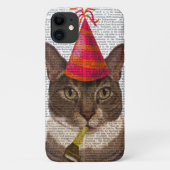 Tortoiseshel Kat met partijdig Pet Case-Mate iPhone Case (Achterkant)