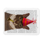 Tortoiseshel Kat met partijdig Pet Magneet (Horizontaal)
