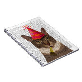 Tortoiseshel Kat met partijdig Pet Notitieboek (Rechterzijde)