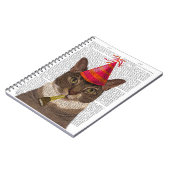 Tortoiseshel Kat met partijdig Pet Notitieboek (Linkerzijde)
