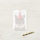 Tortoiseshel Kat met partijdig Pet Post-it® Notes (Op bureau)