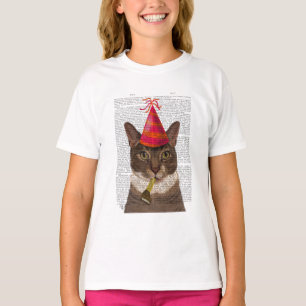 Tortoiseshel Kat met partijdig Pet T-shirt