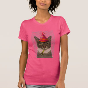 Tortoiseshel Kat met partijdig Pet T-shirt