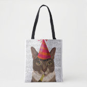 Tortoiseshel Kat met partijdig Pet Tote Bag (Voorkant)