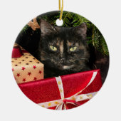 Tortoiseshel Kerstmis Keramisch Ornament (Voorkant)