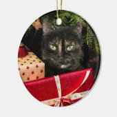 Tortoiseshel Kerstmis Keramisch Ornament (Links)