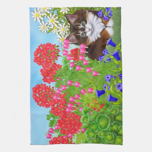 Tortoiseshel Kitten in de keukenhanddoek van Garde (Verticaal)