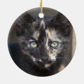 Tortoiseshel Kitten Keramisch Ornament (Achterkant)