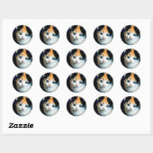 Tortoiseshel kitten ronde sticker (Vel)