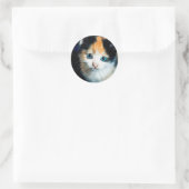 Tortoiseshel kitten ronde sticker (Tas)