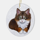Tortoiseshel Maine Coon Kitten Ornament (Links)